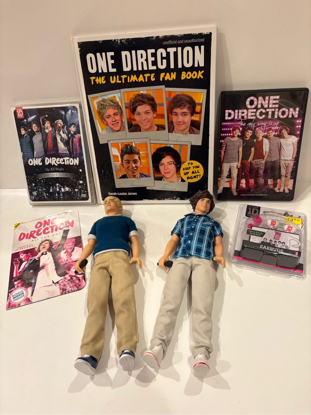 One Direction Lot (Dolls, DVDs, Headphones, Book)